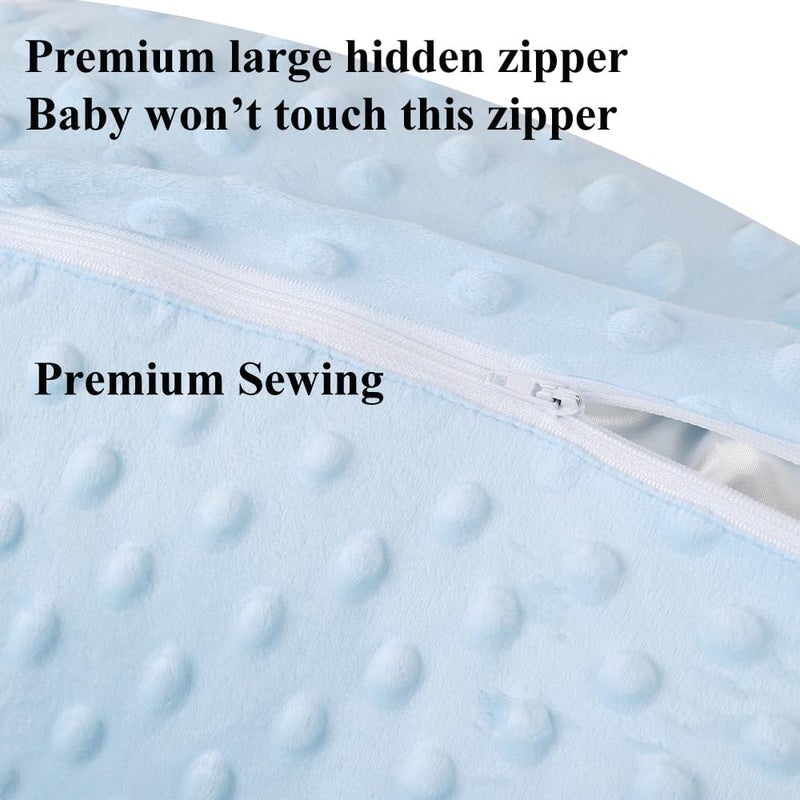 Bilokonda Dot Nursing Pillow Cover Set 2 Pack Nursing Pillow Slipcovers, Ultra Soft Compatible with Boppy Pillow,Standard Pillow for Baby Boy Girl Light Blue, Panda - Image 5